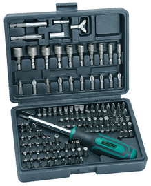 Image BRÜDER MANNESMANN Schraub- & Bit-Satz-Box, 122-teilig