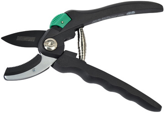 Image BRÜDER MANNESMANN Amboss-Gartenschere, schwarz/grün