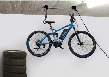 Image FISCHER Fahrrad-Lift PROFIPLUS, Tragkraft: 57 kg, schwarz für alle gängigen Fah