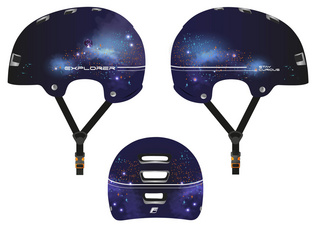 Image FISCHER Kinder-Fahrrad-Helm "BMX Universe", Größe: S/M