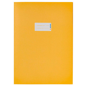 Image HERMA Heftschoner Recycling, DIN A4, aus Papier, gelb mit Beschriftungsetikett,