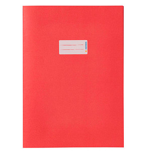 Image HERMA Heftschoner Recycling, DIN A4, aus Papier, dunkelrot mit Beschriftungseti