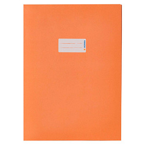 Image HERMA Heftschoner Recycling, DIN A4, aus Papier, orange mit Beschriftungsetiket