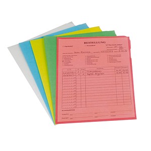 Image 10 ELCO Sichthüllen Ordo transparent DIN A4 farbsortiert glatt 80 g/qm