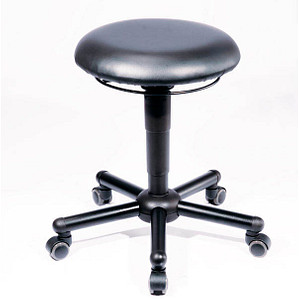 Image mey chair Arbeitshocker 10020 schwarz Kunstleder