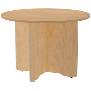 Image rocada Mehrzwecktisch eiche rund, Säulenfuß braun, 100,0 x 100,0 x 72,0 cm