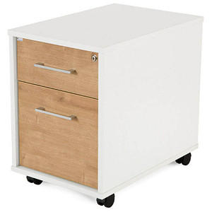Image rocada Mobiler Rollcontainer weiß/eiche 2 Auszüge 40,0 x 60,0 x 58,0 cm