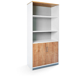 Image rocada Regalschrank, 1103AW08 weiß, eiche 4 Fachböden 90,0 x 45,0 x 195,0 cm