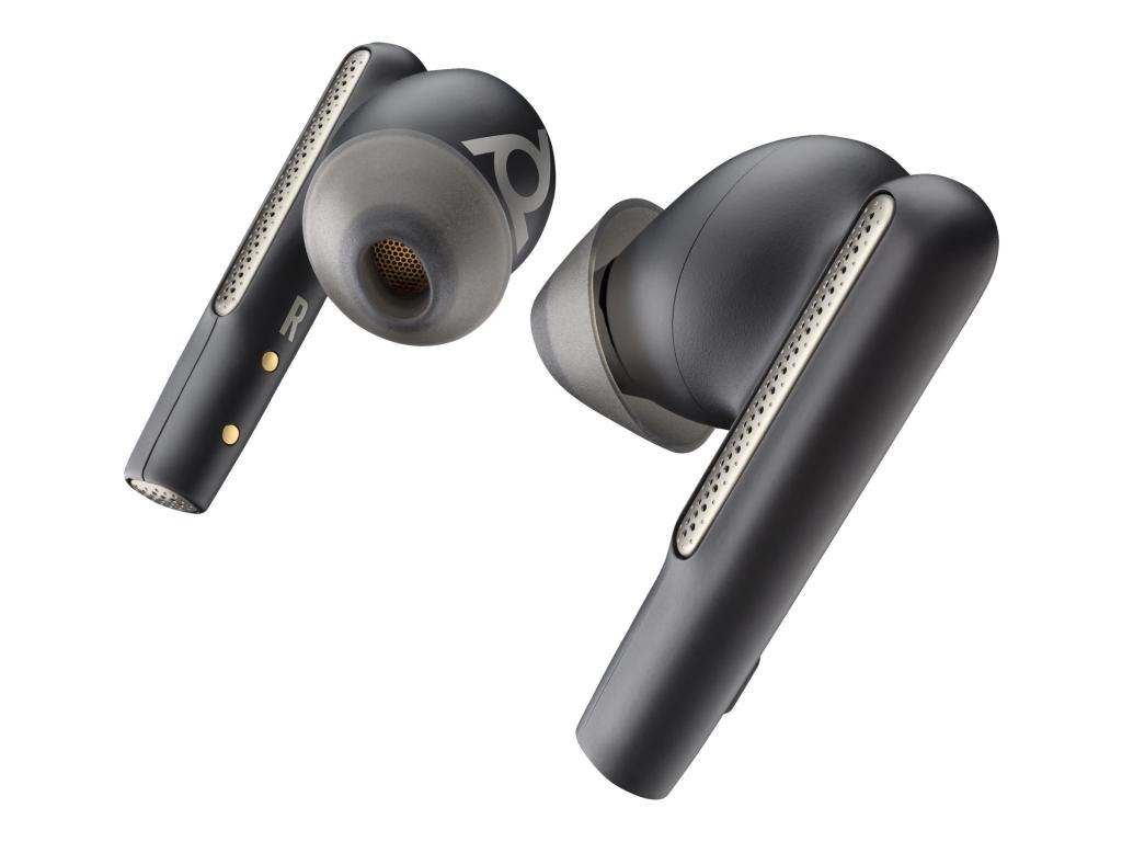 Image HP Poly Voyager Free 60/60+ Microsoft Teams Certified Black Earbuds 2 Pieces