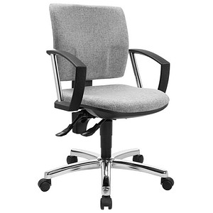 Image Topstar Bürostuhl Pro 30 chrom, PU39AG23 Stoff grau, Gestell chrom