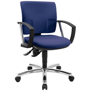 Image Topstar Bürostuhl Pro 30 chrom, PU39AG26 Stoff blau, Gestell chrom