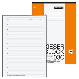 Image BRUNNEN Arbeitsblock Kieserblock gelocht DIN A4 liniert Lineatur 3. Schuljahr