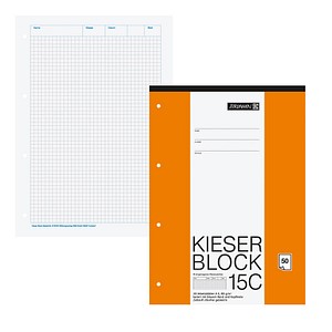 Image BRUNNEN Arbeitsblock Kieserblock gelocht DIN A4 kariert