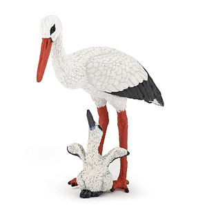 Image papo 50159 Storch mit Storchjunges Spielfigur