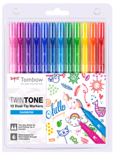 Image Tombow Doppelfasermaler "TwinTone" Rainbow Colours, 12er Set