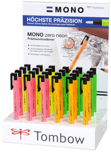 Image Tombow Radierstift "MONO zero" Neon, 24er Display