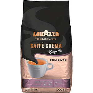 Image LAVAZZA Caffé Crema Barista Delicato Kaffeebohnen Arabica- und Robustabohnen mild 1,0 kg