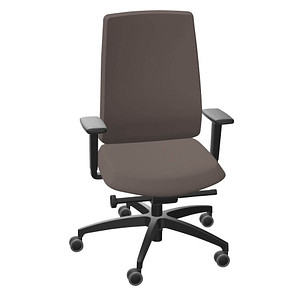 Image Dauphin Bürostuhl Indeed operator Stoff braun, Gestell schwarz