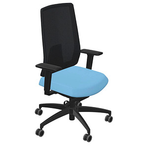 Image Dauphin Bürostuhl Indeed mesh Stoff blau, Gestell schwarz