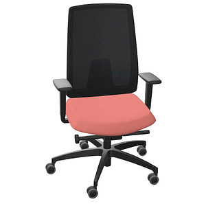 Image Dauphin Bürostuhl Indeed mesh Stoff rosa, Gestell schwarz