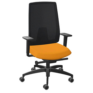 Image Dauphin Bürostuhl Indeed mesh Stoff orange, Gestell schwarz