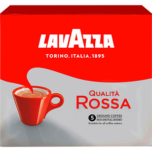 Image LAVAZZA Qualita Rossa Kaffee, gemahlen Arabica- und Robustabohnen