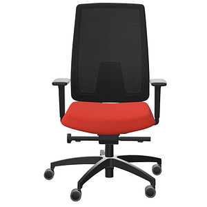 Image Dauphin Bürostuhl Indeed mesh Stoff orange, Gestell schwarz