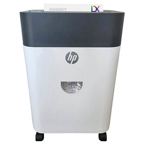 Image HP OneShred Auto 100CC Aktenvernichter mit Partikelschnitt P-4, 4,3 x 12 mm, bis 100 Blatt, weiß