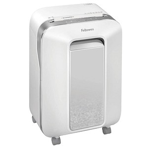 Image AKTION: Fellowes Powershred LX 201 Aktenvernichter mit Partikelschnitt P-5 2 x 12 mm 11 Blatt weiß mit CashBack