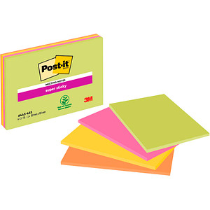 Image Post-it® Super Sticky Meeting Notes Haftnotizen extrastark 6445-4SS farbsortiert 4 Blöcke