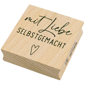 Image artoz Motivstempel Mit Liebe gemacht 4,0 x 6,0 cm
