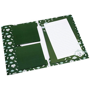 Image artoz Briefpapier mit Briefhüllen Hund olivgrün ca. DIN A5 80 g/qm 1 Pack