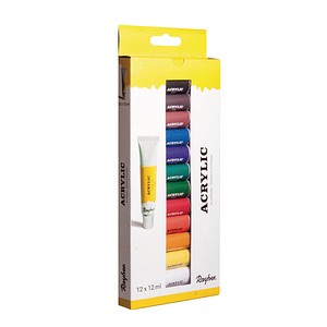 Image Rayher Künstler-Set Acrylfarben farbsortiert 12 x 12,0  ml