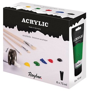 Image Rayher Acrylic-Set Acrylfarben farbsortiert 6 x 75,0 ml