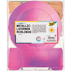 Image folia Laternen-Zuschnitt Metallic, rund, farbig sortiert