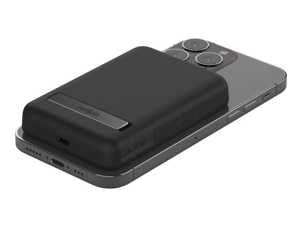 Image BELKIN Boost Charge Magnetische kabellose Powerbank 5K mit Ständer schwarz - Ka