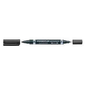 Image STAEDTLER Lumocolor Duo - Schwarz - Schwarz - Feine/ runde Spitze - Universal -