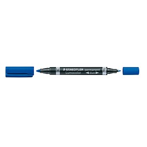 Image STAEDTLER Lumocolor Duo - Blau - Schwarz - Blau - Feine/ runde Spitze - Univers