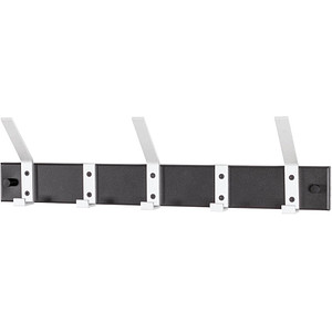 Image HAKU Möbel Wandgarderobe 19592 schwarz Metall 8 Haken 50,0 x 14,0 cm