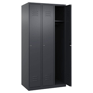 Image CP Spind Classic Plus anthrazitgrau 080000-30-S10027, 3 Schließfächer 90,0 x 50,0 x 185,0 cm