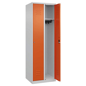 Image CP Spind Classic Plus reinorange, lichtgrau 080000-20-S10032, 2 Schließfächer 60,0 x 50,0 x 185,0 cm