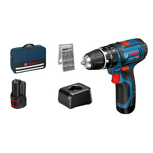 Image BOSCH Professional GSB 12V-15 Akku-Schlagbohrschrauber-Set 12,0 V, mit 2 Akkus