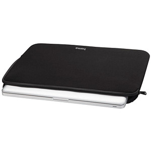 Image hama Laptophülle Neoprene Kunstfaser schwarz bis 44,0 cm (17,3 Zoll)