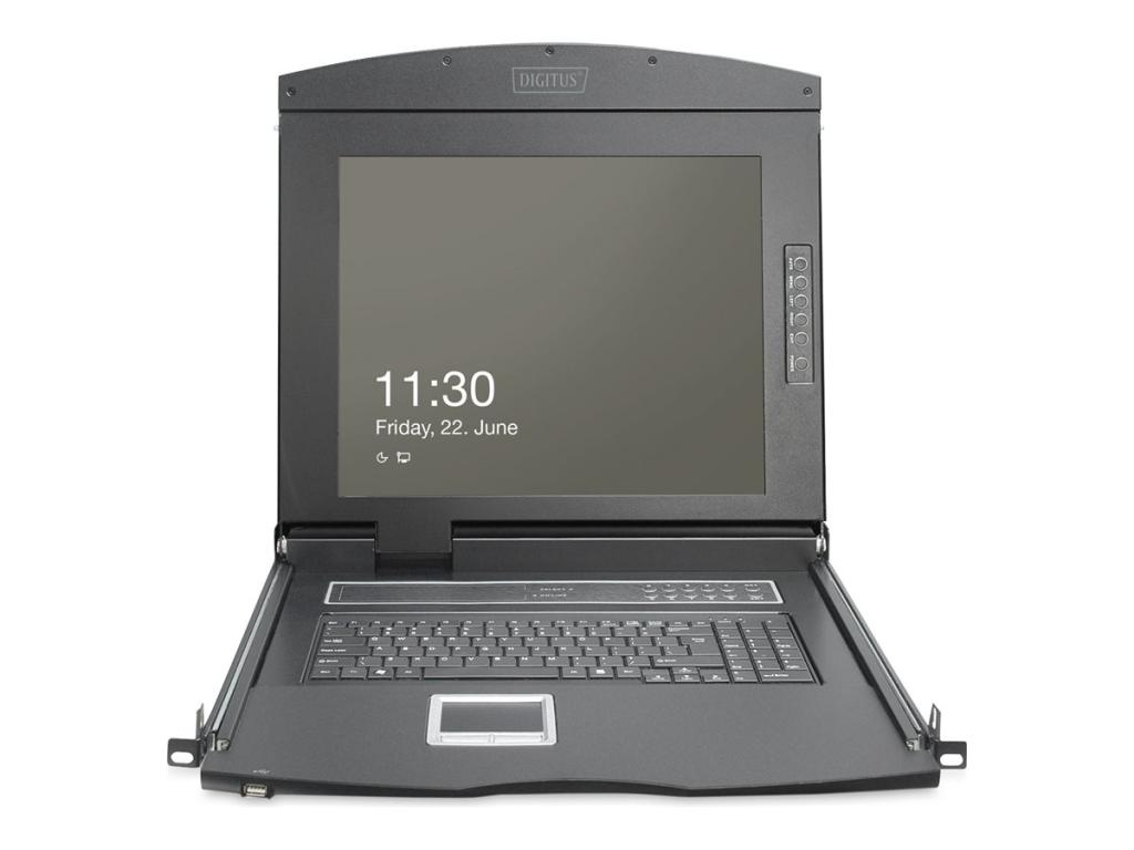 Image DIGITUS Modulare HD LCD KVM Konsole mit 48,26 cm (19") TFT