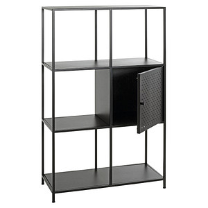 Image HAKU Möbel Bücherregal schwarz 80,0 x 37,0 x 134,0 cm