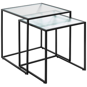 Image HAKU Möbel Beistelltische-Set Glas schwarz