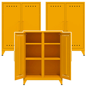 Image AKTION: BISLEY Sideboards Fern Middle, FERMID642P3 gelb 6 Fachböden 80,0 x 40,0 x 110,0 cm