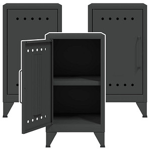 Image AKTION: 3 BISLEY Stahlschränke Fern Mini FERMINLH634P3 anthrazitgrau 38,0 x 40,0 x 72,5 cm, aufgebaut