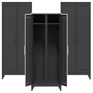Image AKTION: BISLEY Spinde Fern Maxi anthrazitgrau FERMAX634P3, 1 Schließfach 70,0 x 51,0 x 180,0 cm
