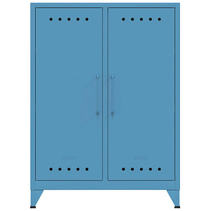 Image BISLEY Sideboard Fern Middle, FERMID605 blau 6 Fachböden 80,0 x 40,0 x 110,0 cm
